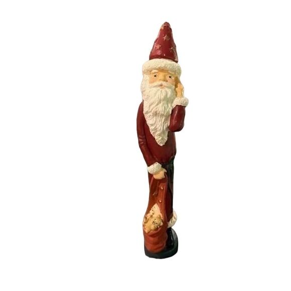 Old World Santa Candlestick holder plus hat - Picture 1 of 9